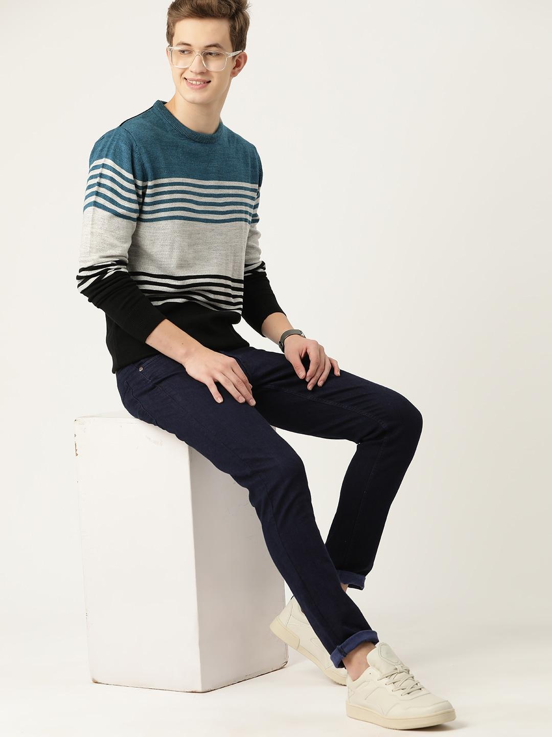 mast & harbour acrylic striped pullover