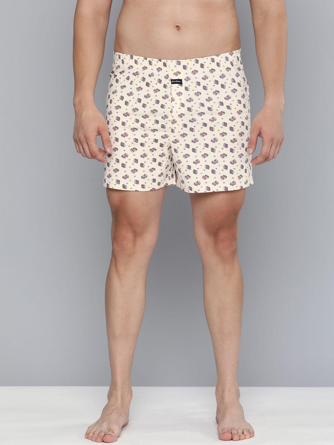 mast & harbour men pure cotton printed boxers mh23mkgshofw00245