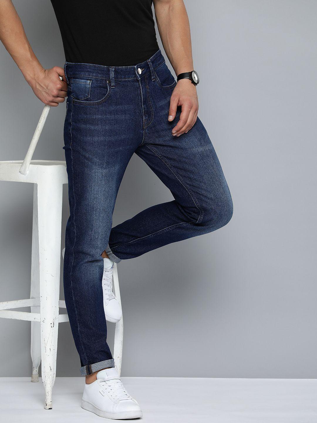 mast & harbour men tapered fit light fade stretchable jeans