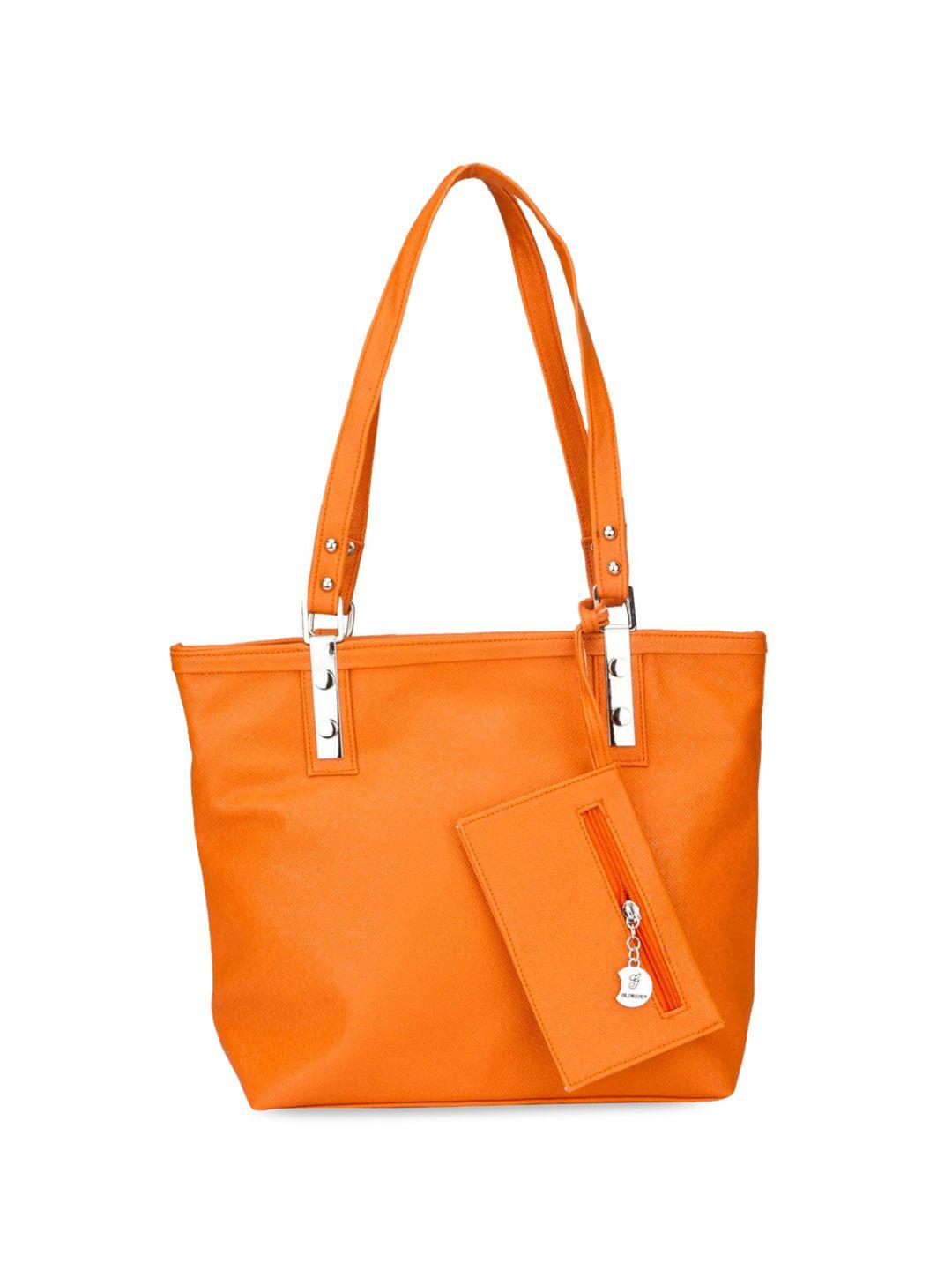mast & harbour orange structured shoulder bag