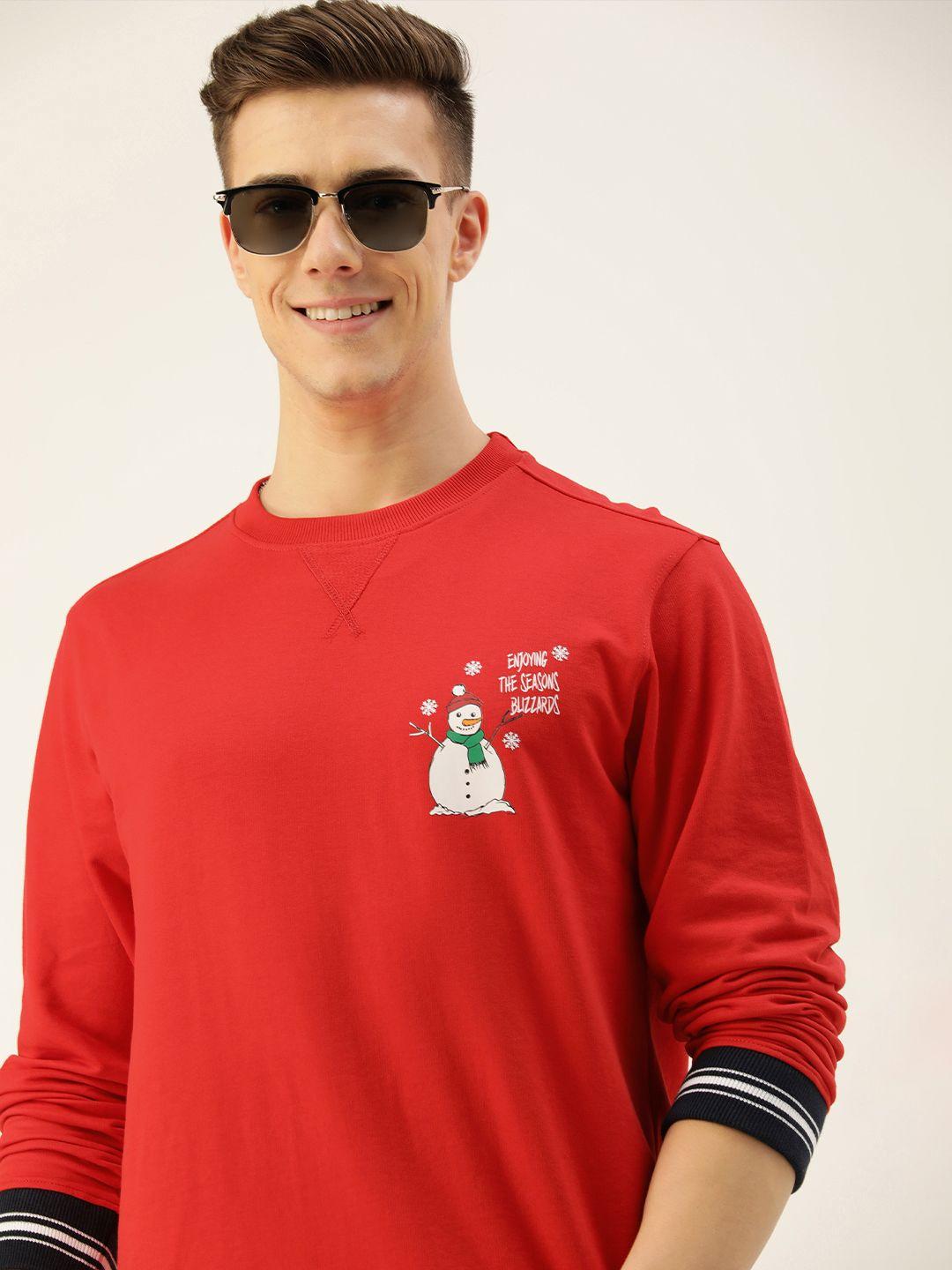 mast & harbour printed round neck long sleeves sweatshirt