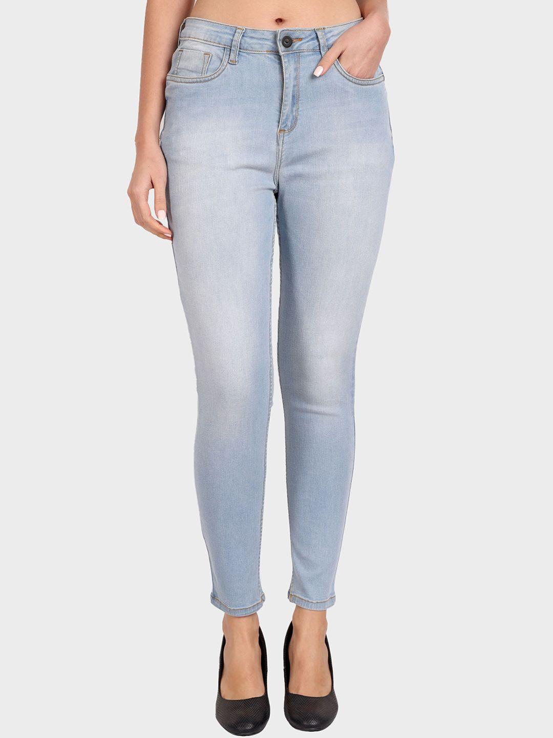 mast-&-harbour-women-blue-skinny-fit-high-rise-heavy-fade-stretchable-jeans