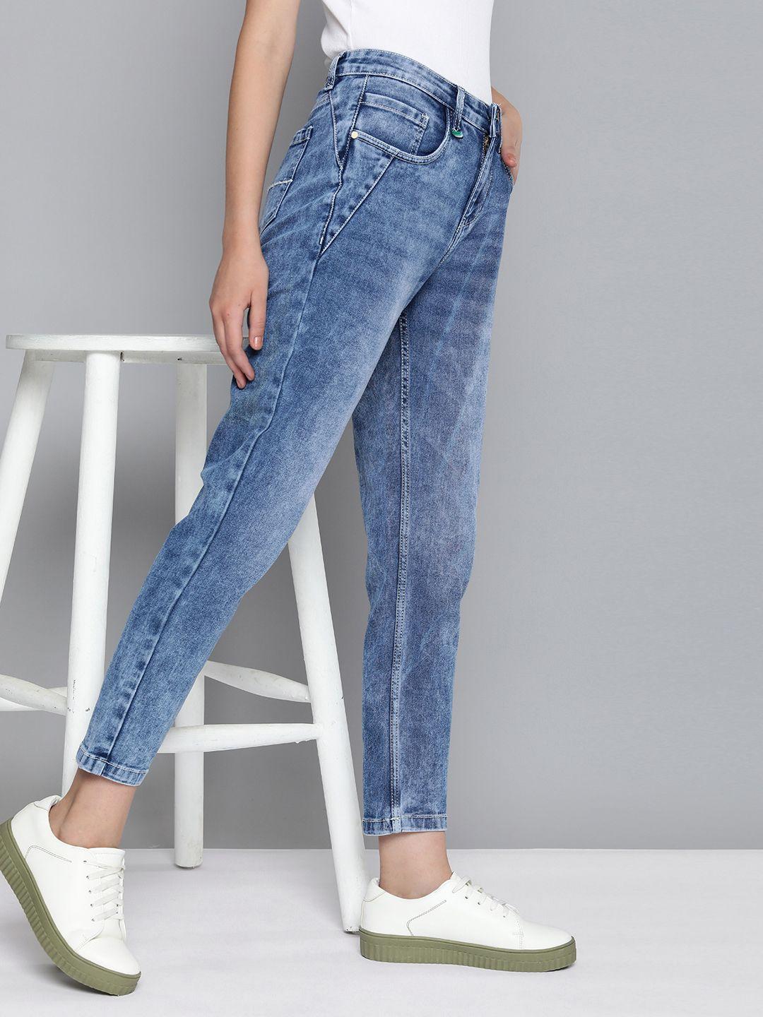 mast-&-harbour-women-heavy-fade-stretchable-mid-rise-jeans