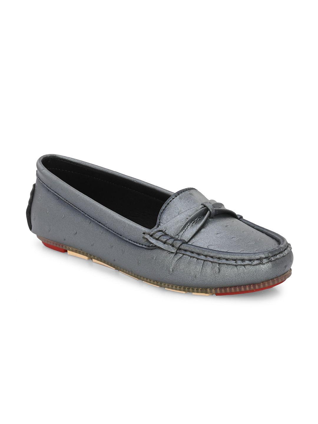 mast & harbour women silver-toned massage footbed memory foam penny loafers