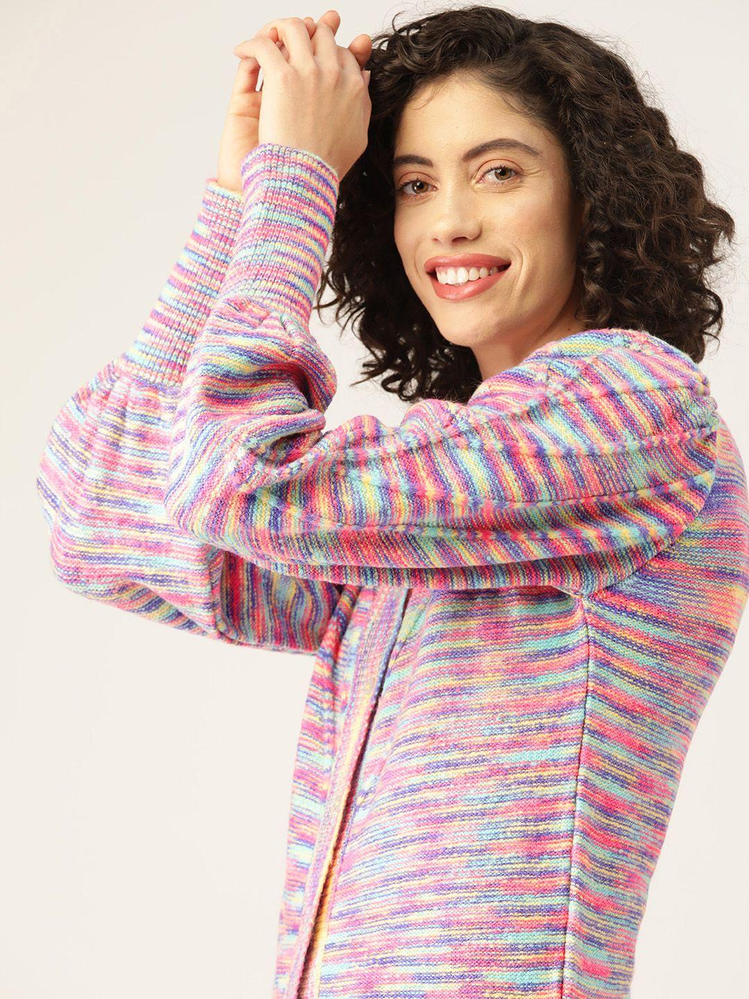 mast & harbour abstract self design cardigan