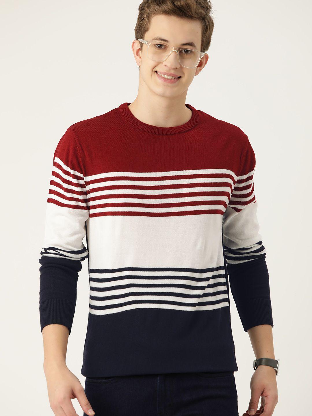 mast & harbour acrylic striped pullover