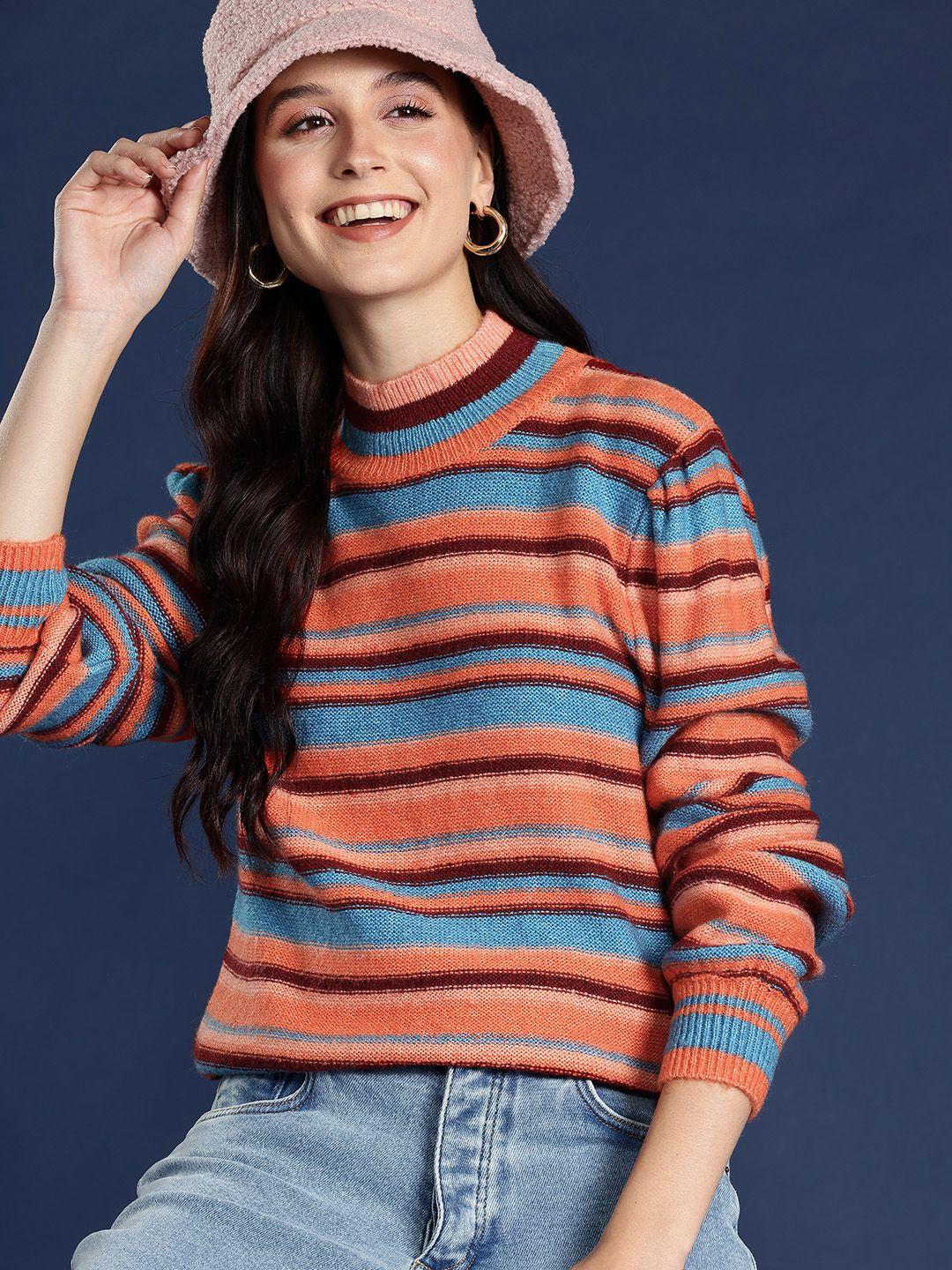 mast & harbour acrylic striped pullover