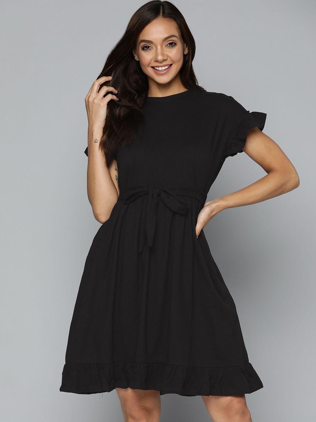 mast & harbour black a-line dress