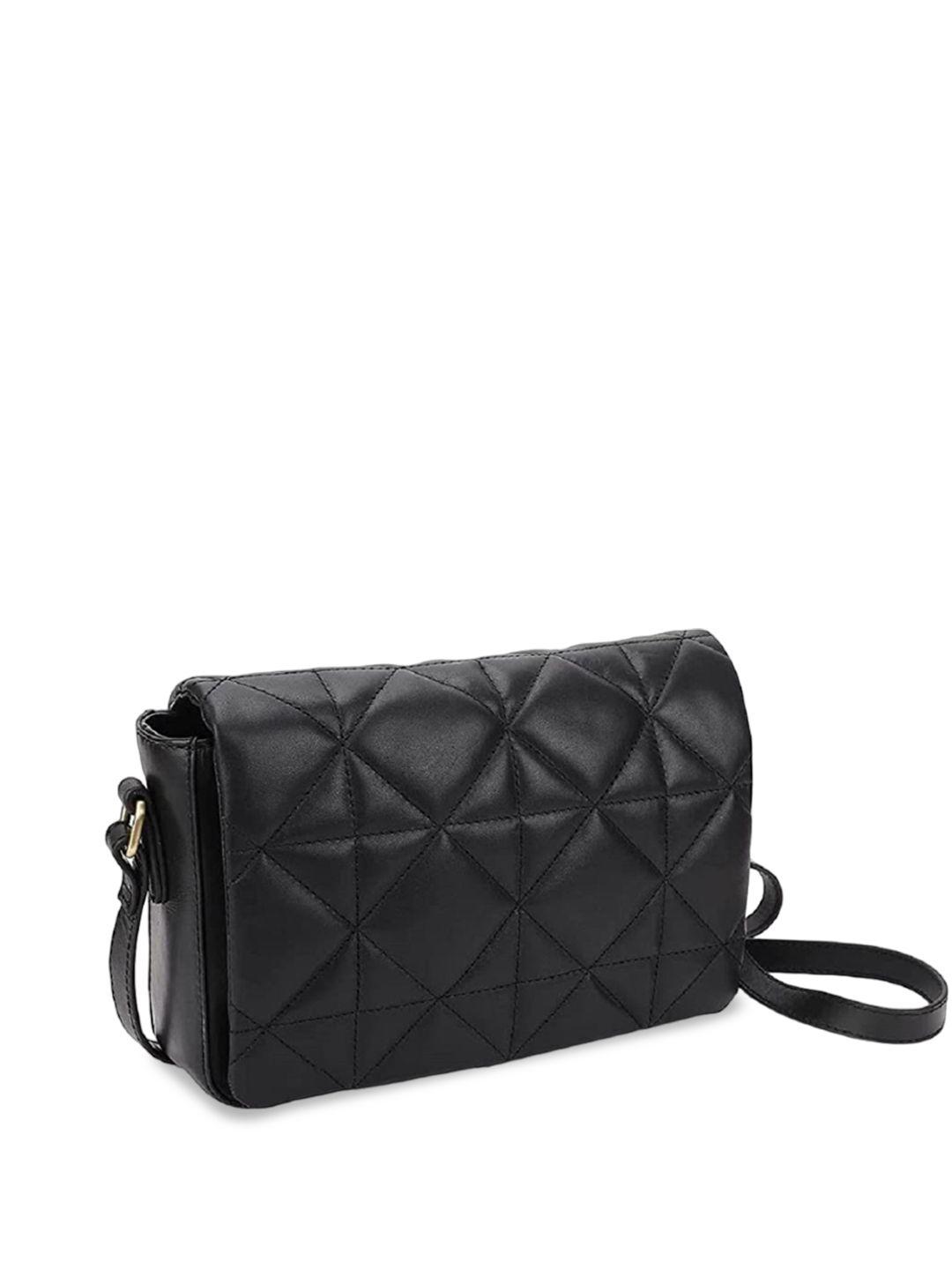 mast & harbour black quilted sling bag