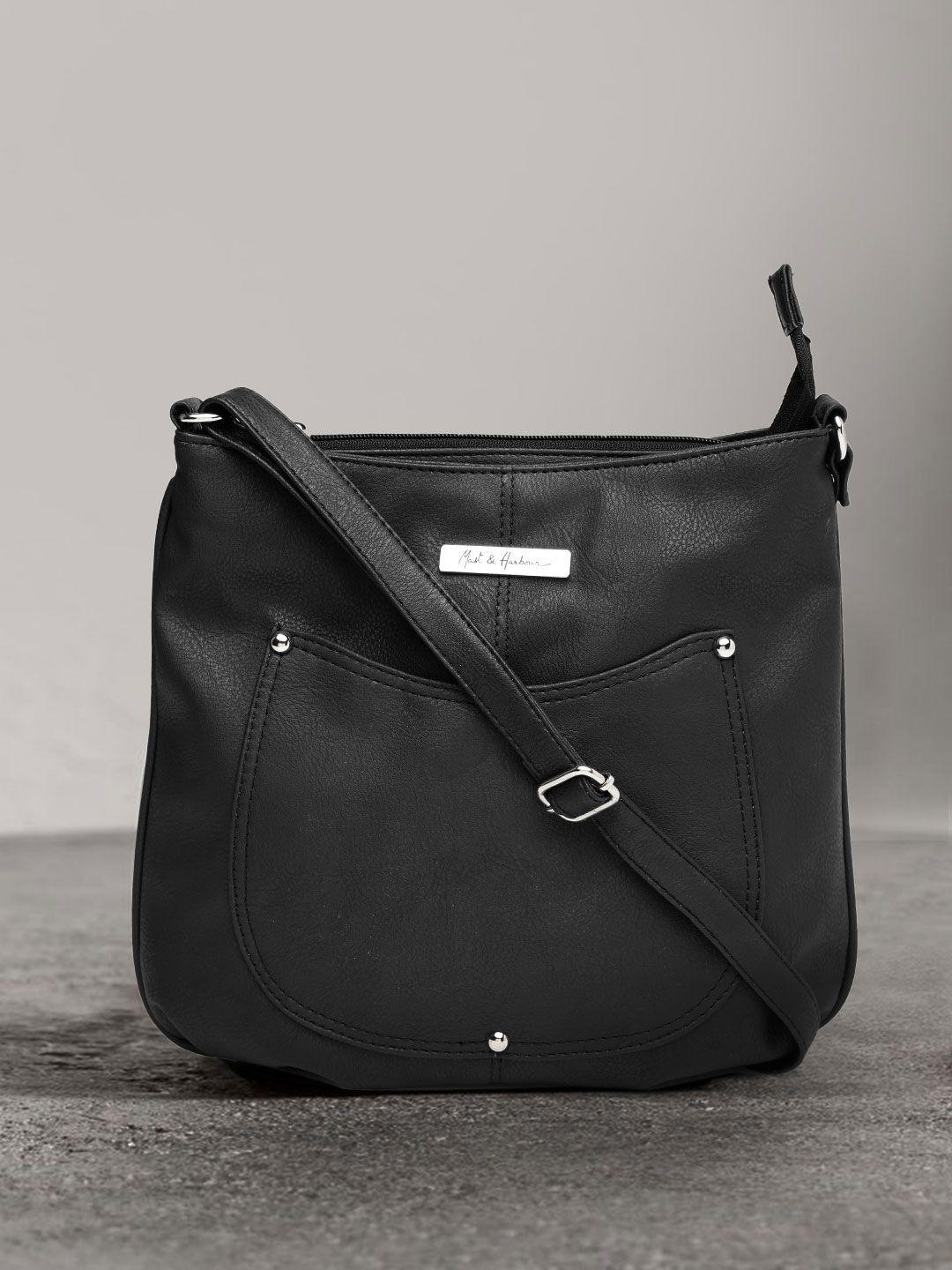 mast & harbour black sling bag