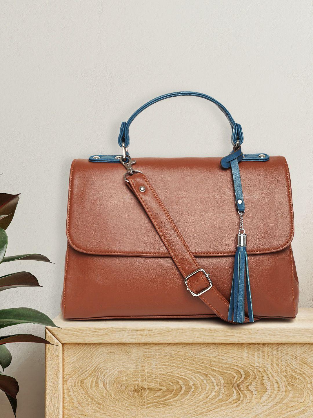mast & harbour brown satchel with sling strap