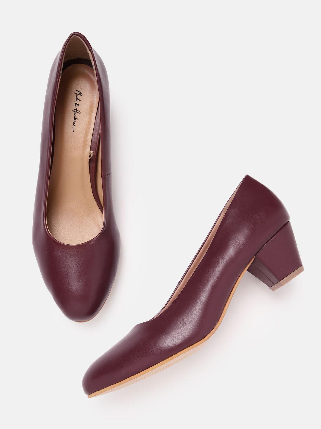 mast & harbour burgundy work block pumps