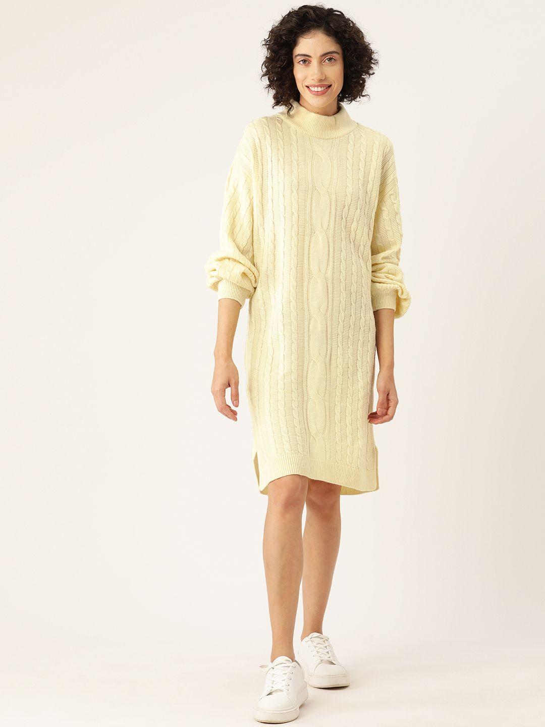 mast & harbour cable knit acrylic winter dress