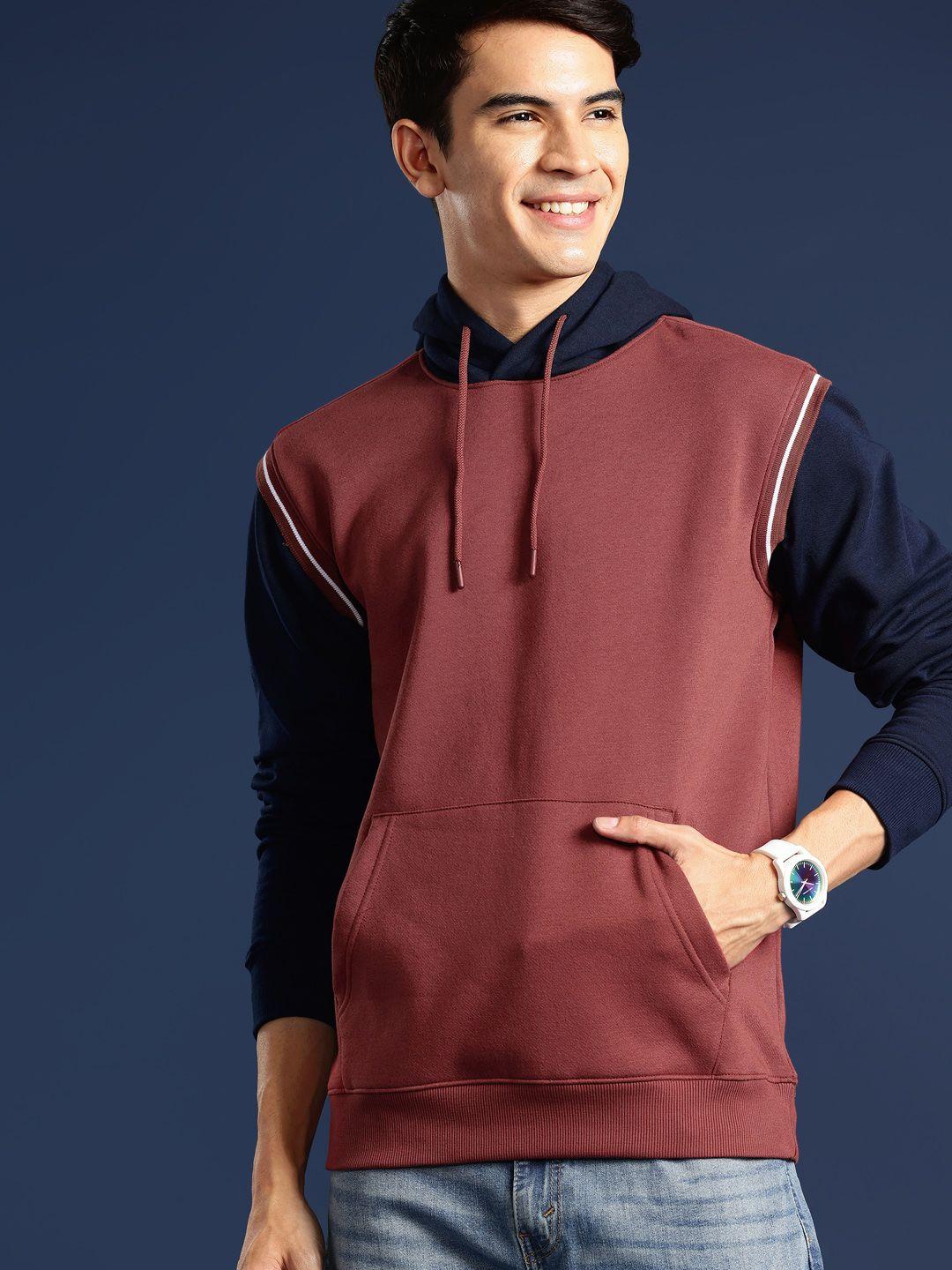 mast & harbour colourblocked hooded sweatshirt