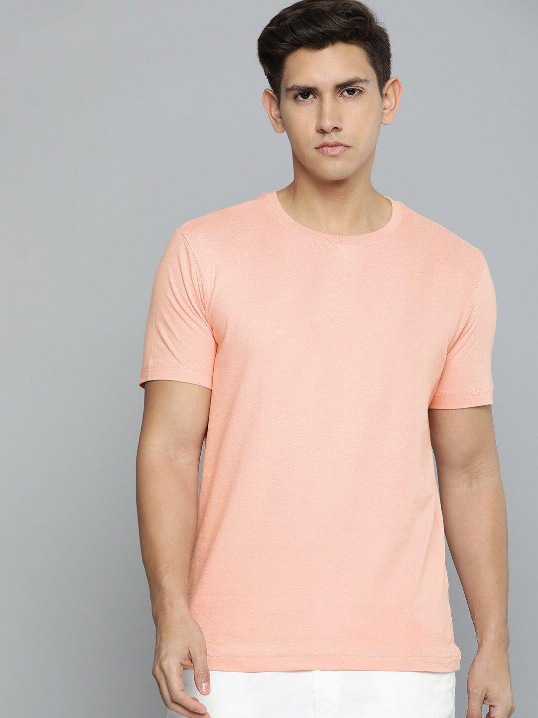 mast & harbour coral round neck regular fit cotton t-shirt