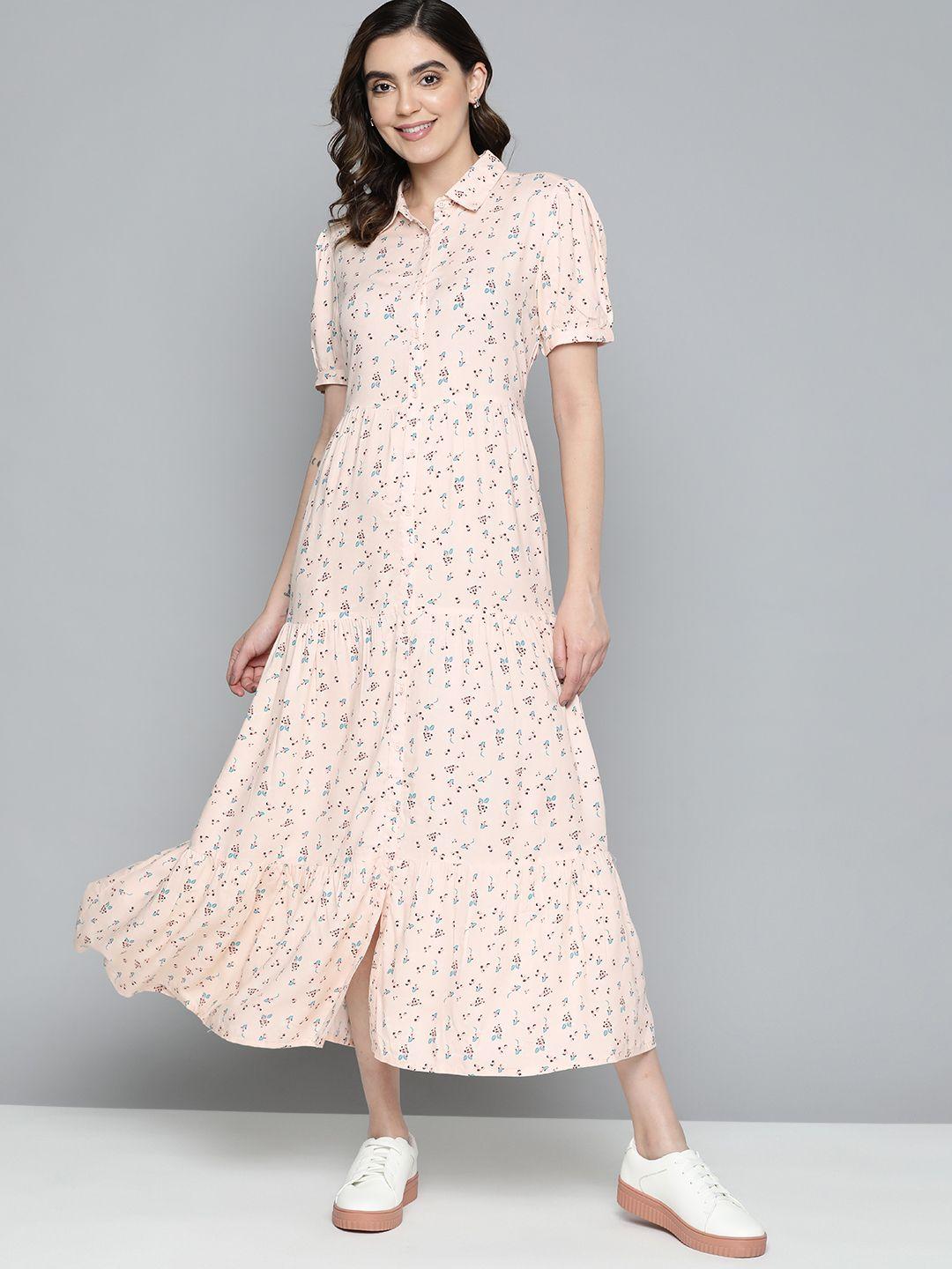 mast & harbour floral maxi tiered dress