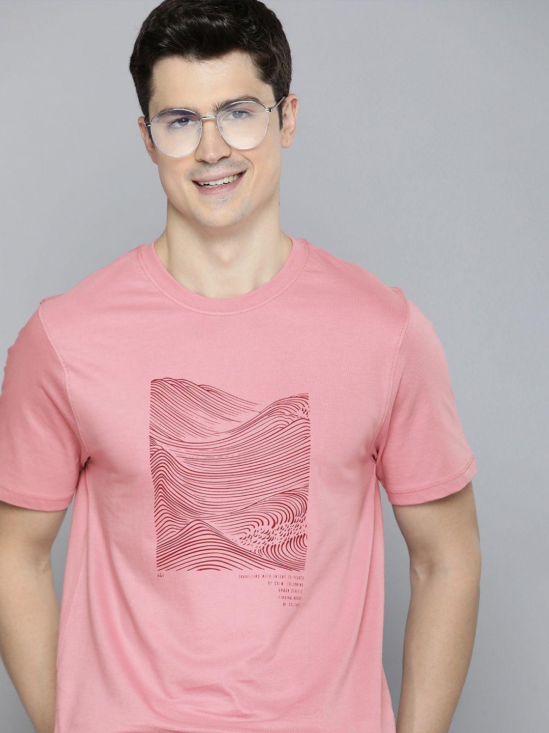 mast & harbour graphic printed pure cotton t-shirt