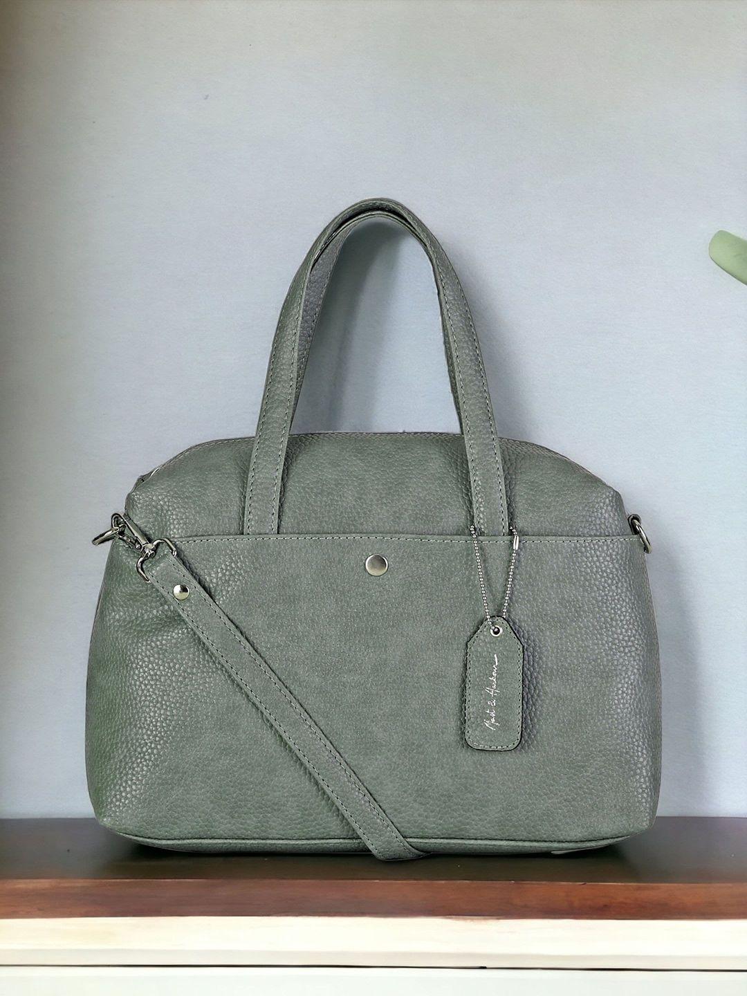 mast & harbour green textured shopper handheld bag