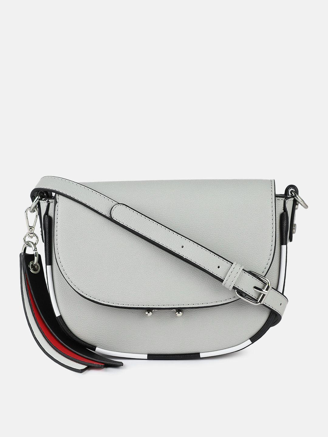 mast & harbour grey solid sling bag