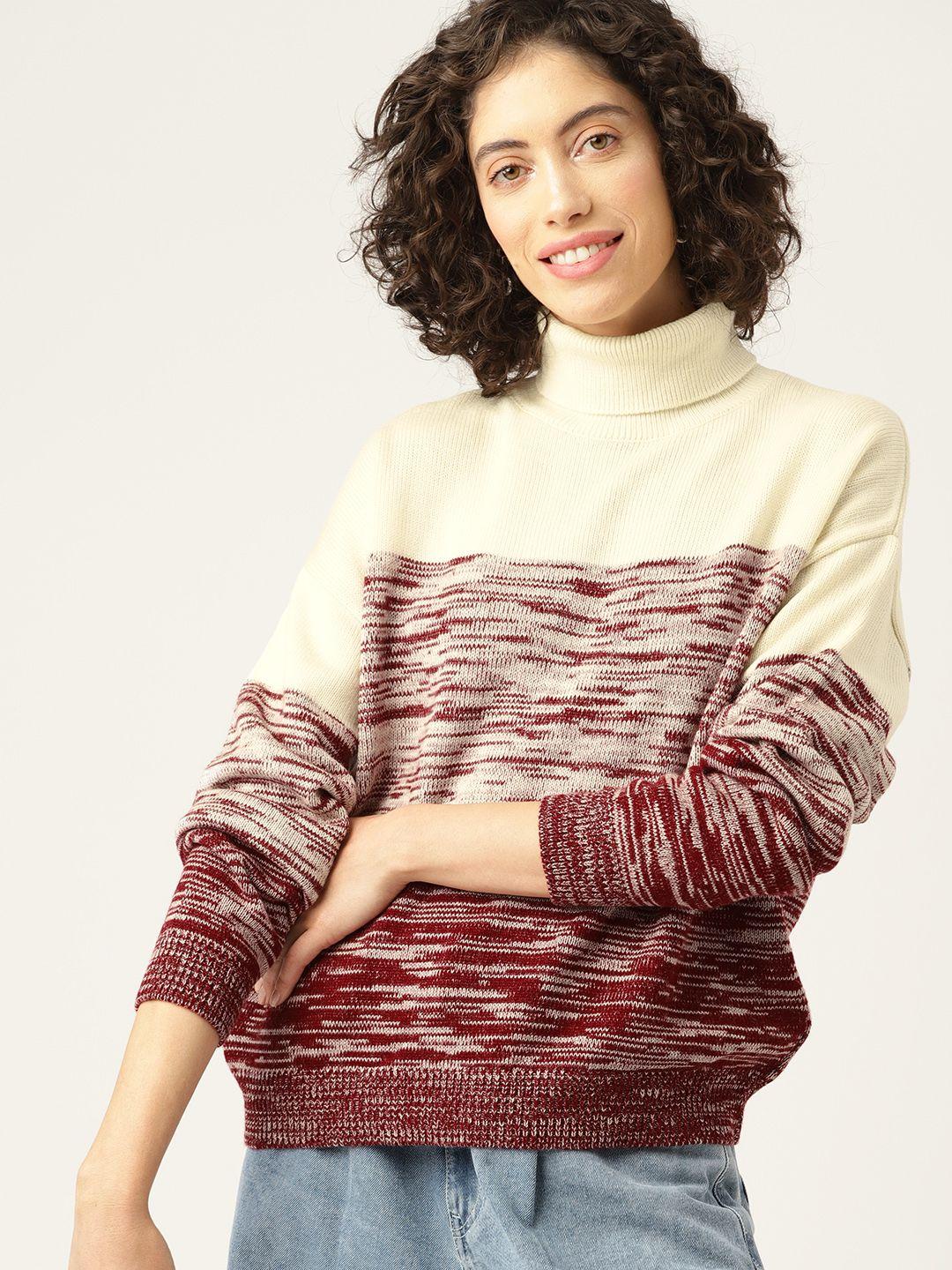 mast & harbour high-neck colourblocked pullover