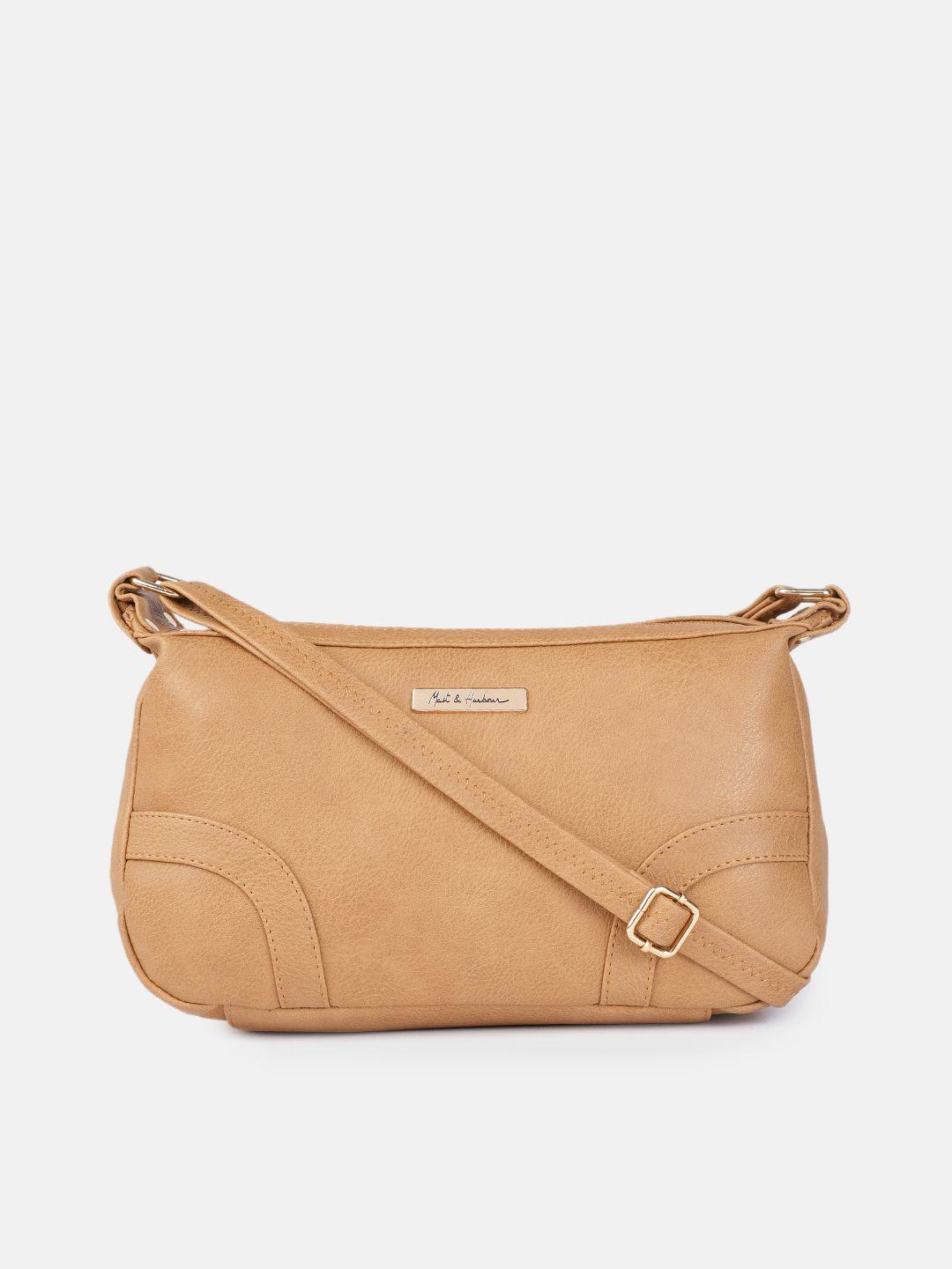 mast & harbour khaki solid sling bag