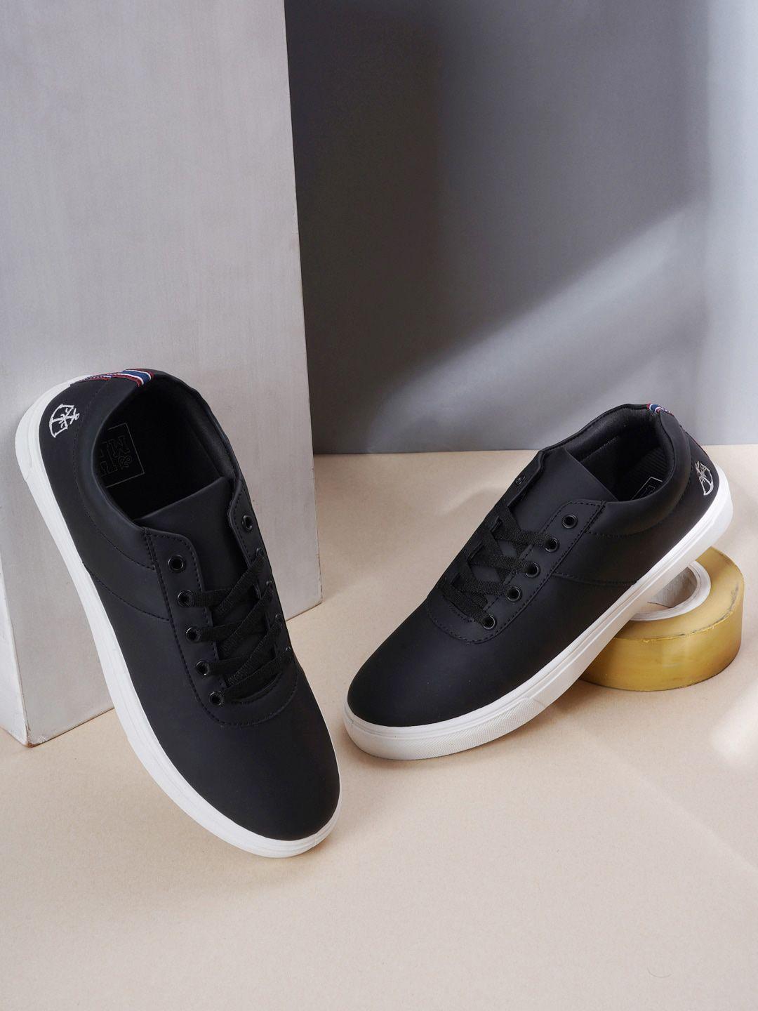 mast & harbour men black casual sneakers