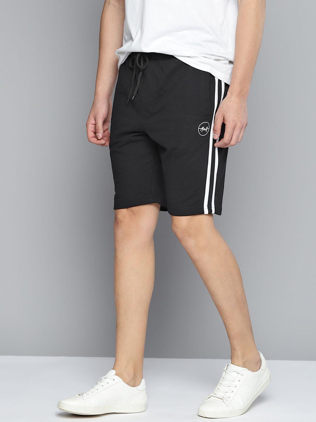 mast & harbour men black solid shorts