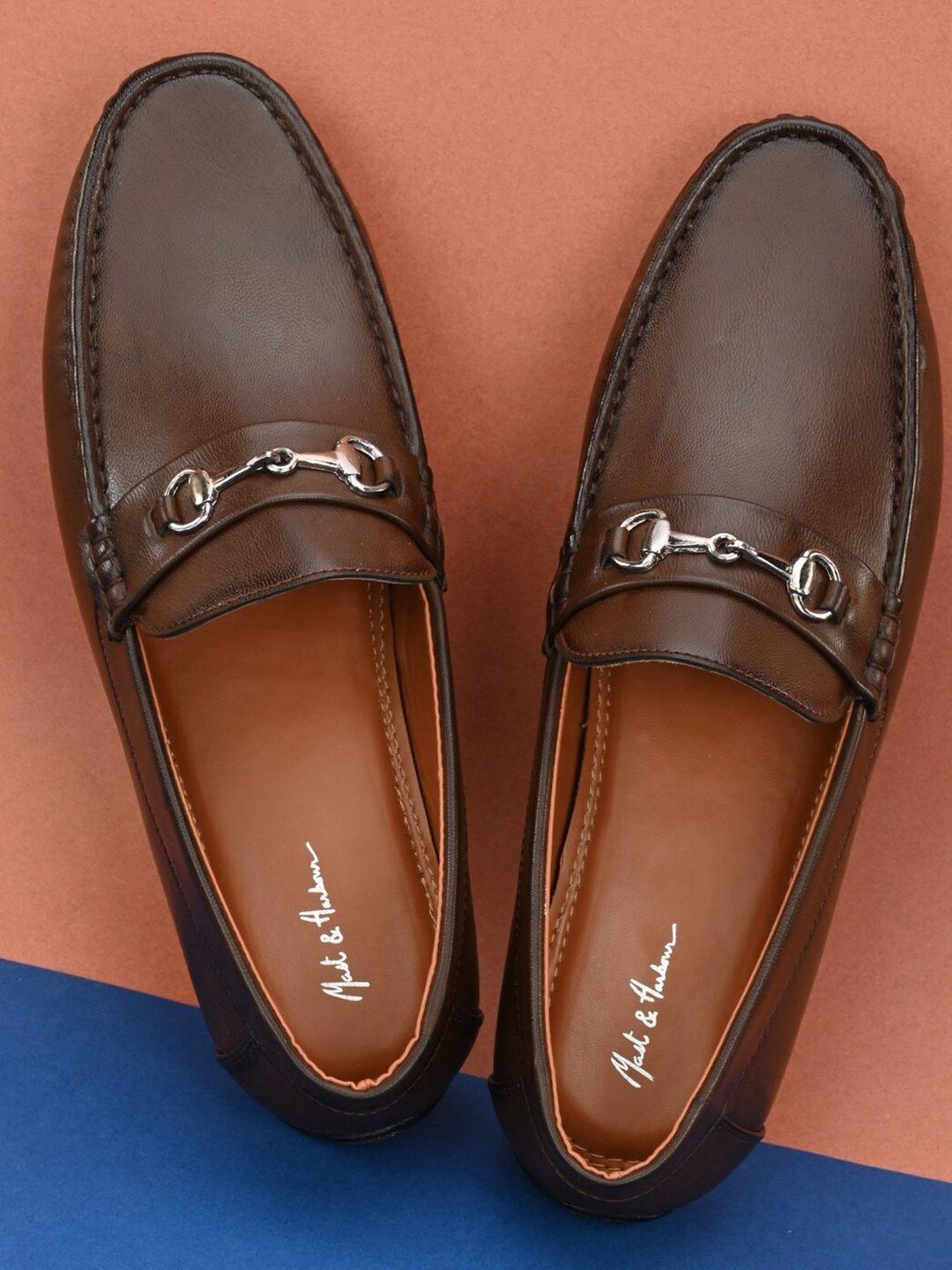 mast & harbour men brown driving shoes