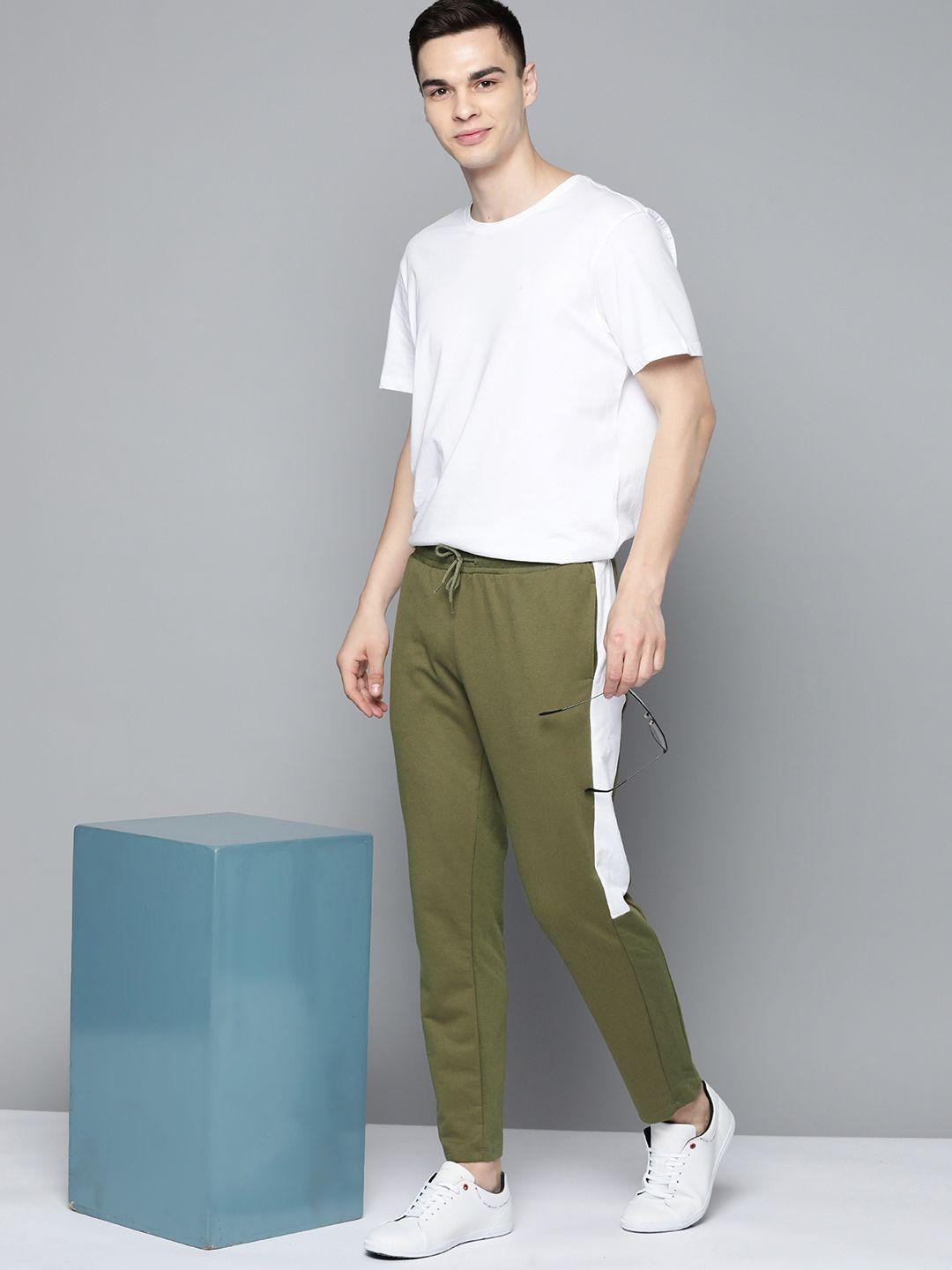 mast & harbour men colourblocked track pant