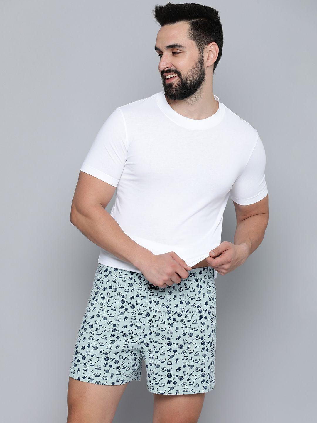 mast & harbour men conversational printed cotton boxers