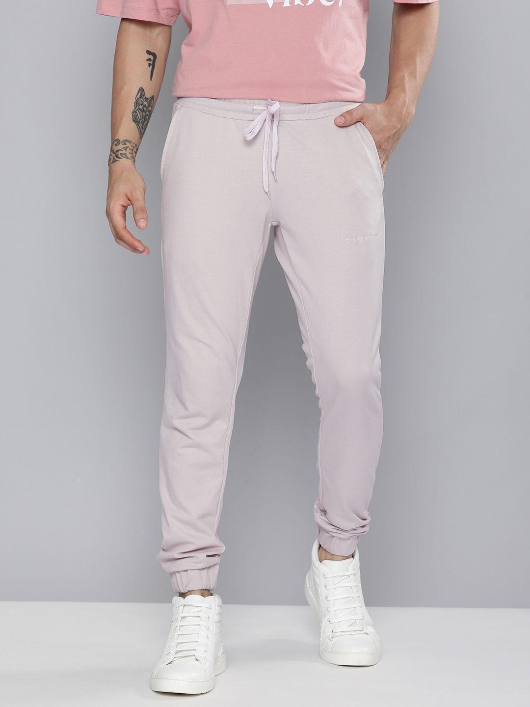 mast & harbour men lavender solid joggers