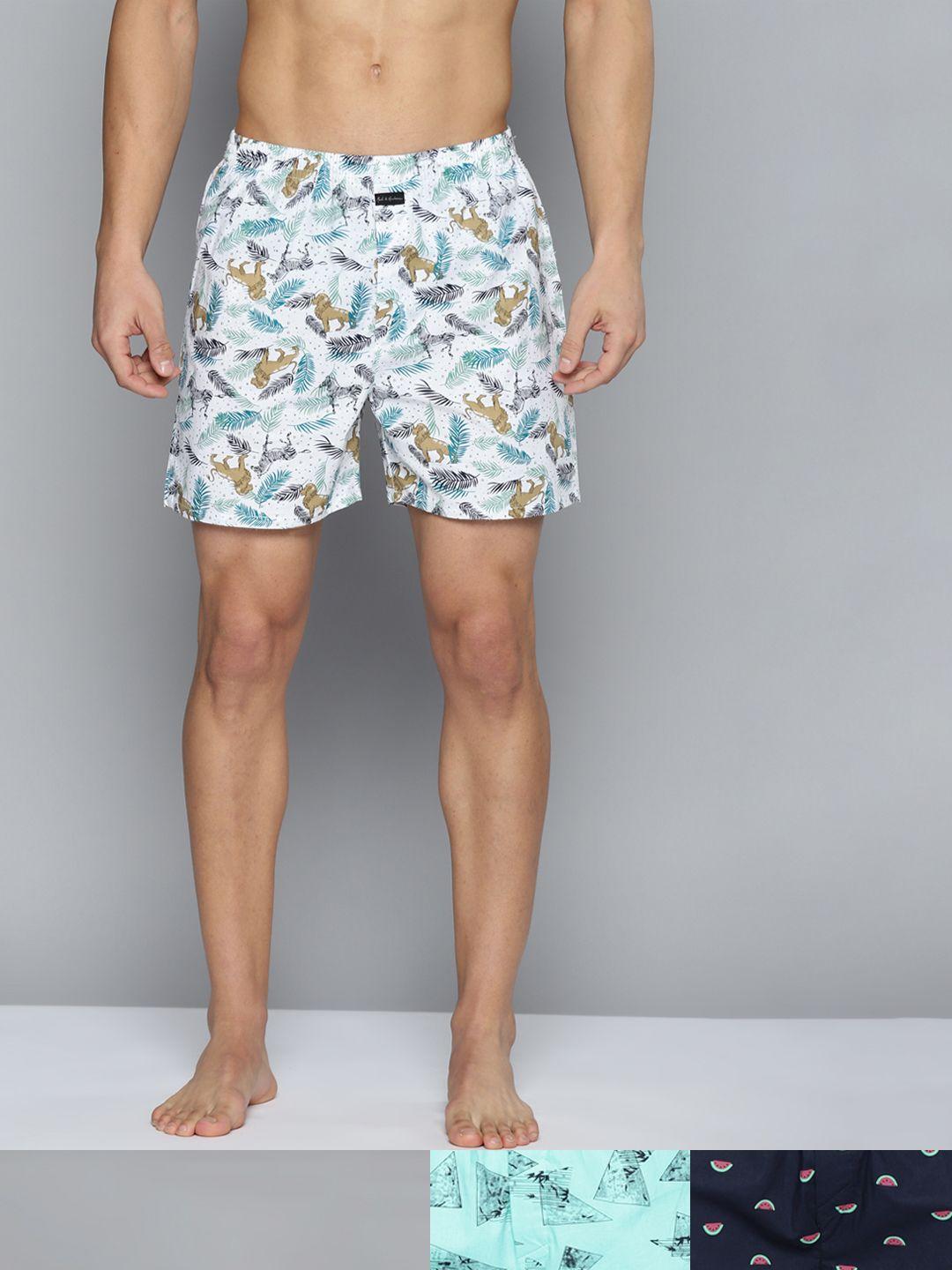 mast & harbour men pack of 3 printed boxers 03al