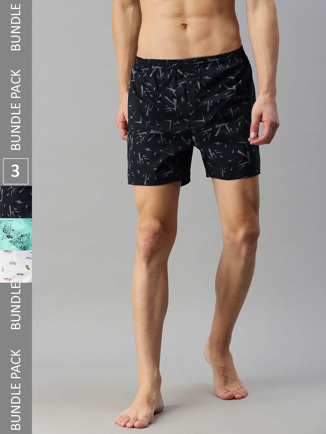 mast & harbour men pack of 3 printed boxers