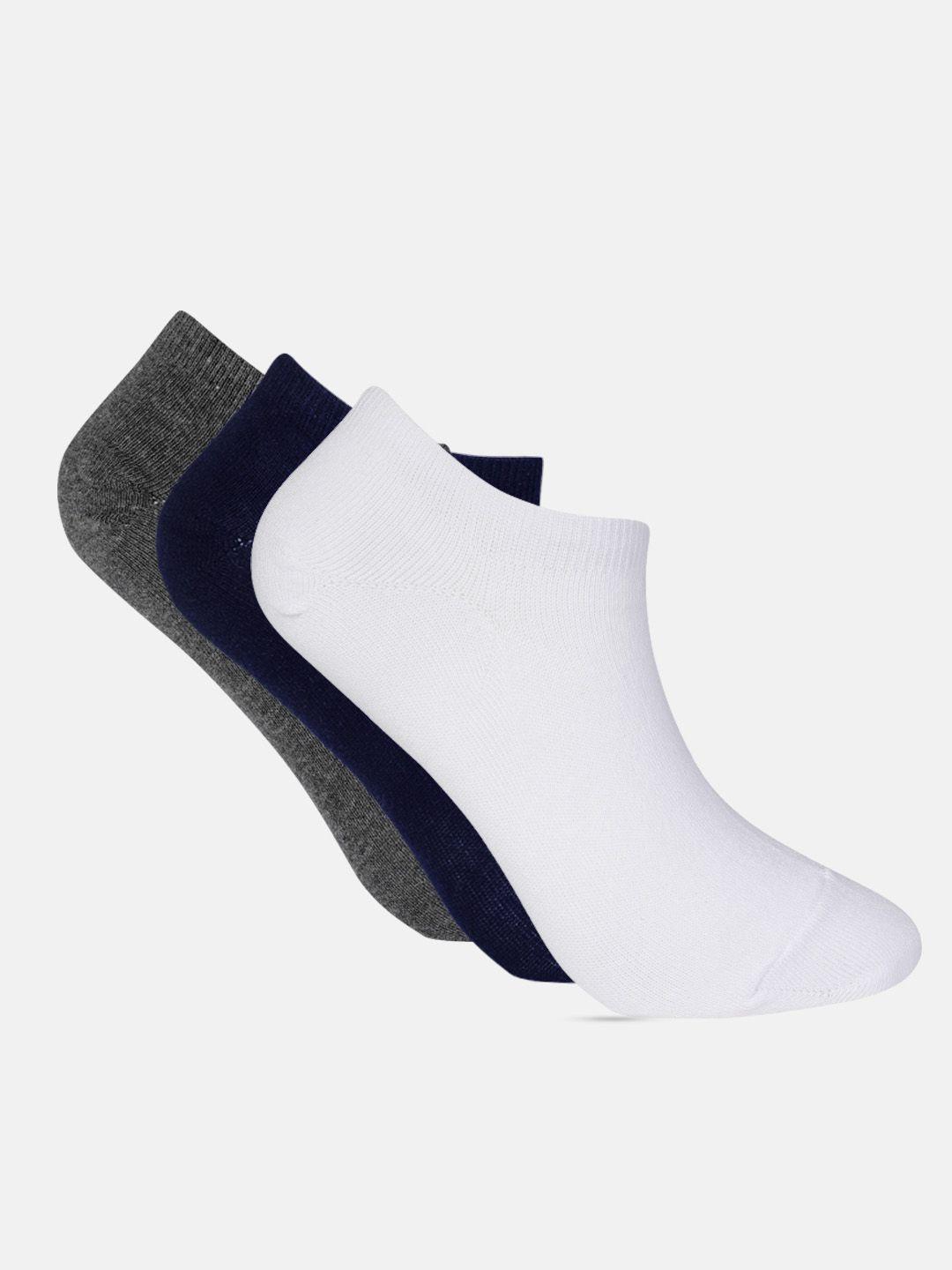 mast & harbour men pack of 3 solid ankle-length socks