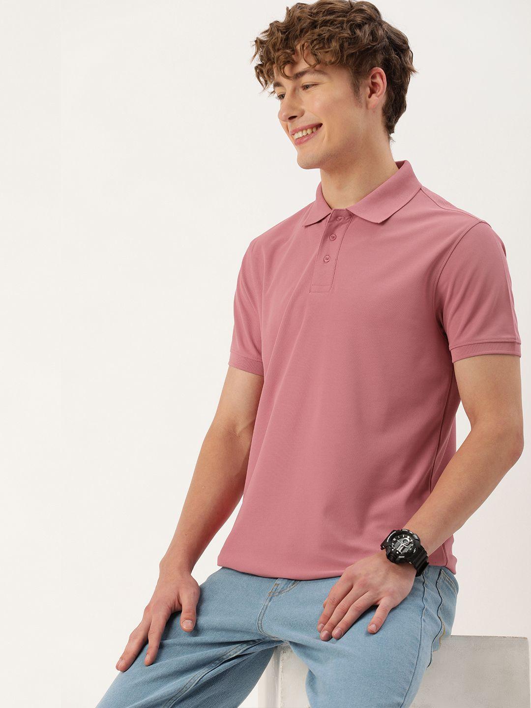 mast & harbour men polo collar antimicrobial t-shirt