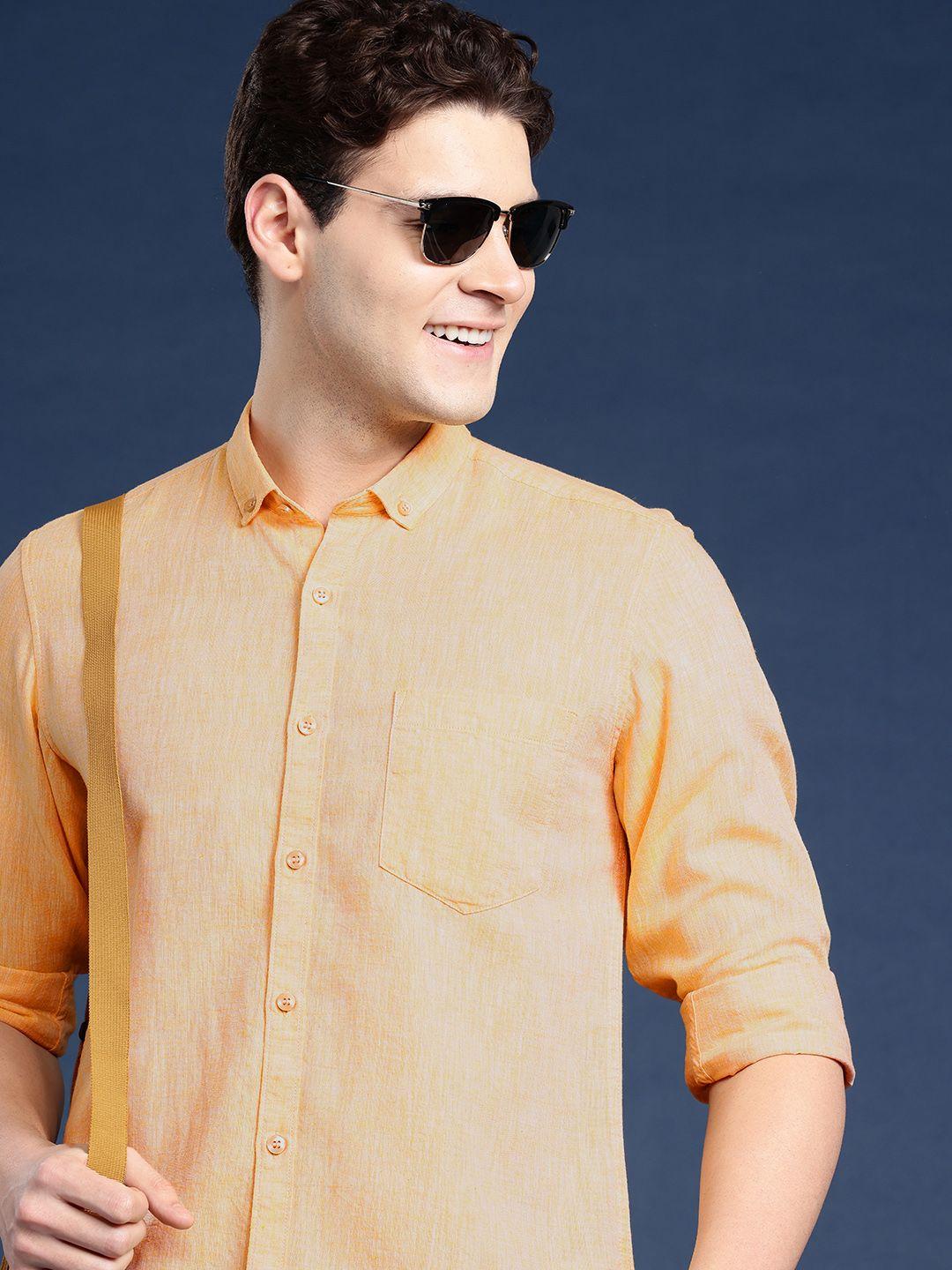 mast & harbour men polycotton linen shirt