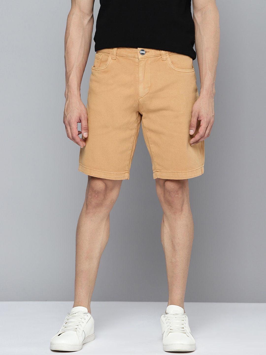 mast & harbour men regular fit denim shorts