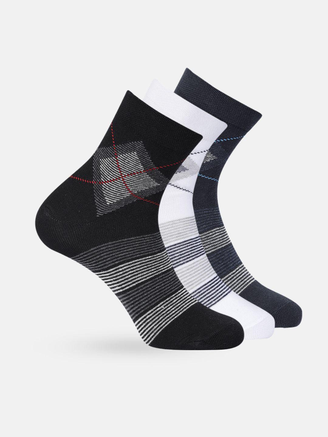 mast & harbour men set of 3 striped above ankle length socks