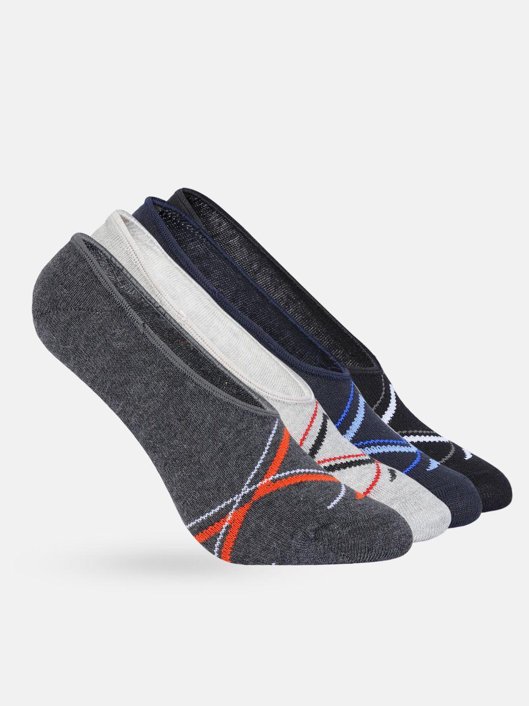 mast & harbour men set of 4 woven design patterned shoe liner socks
