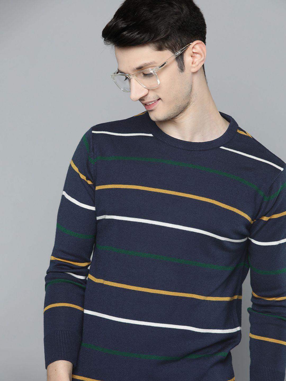 mast & harbour men striped pullover