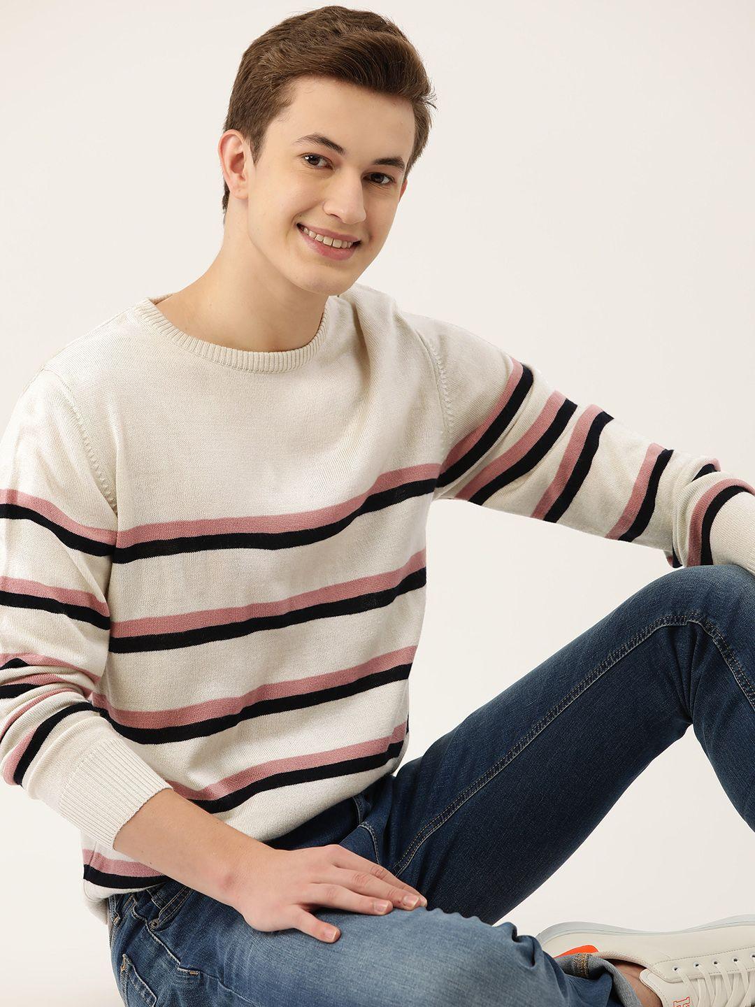 mast & harbour men striped pullover