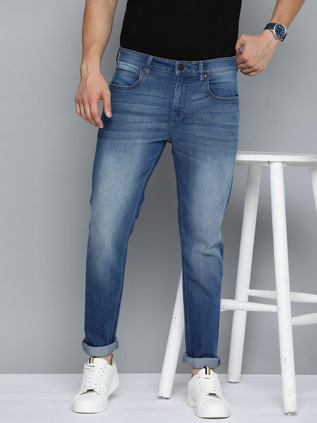 mast & harbour men tapered fit light fade stretchable jeans