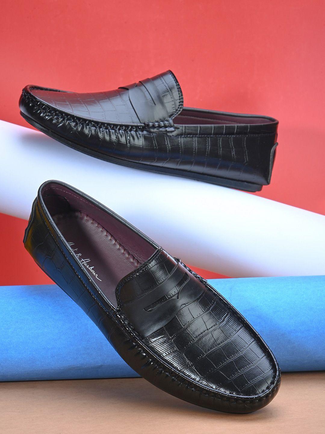 mast & harbour men textured lightweight comfort insole loafers