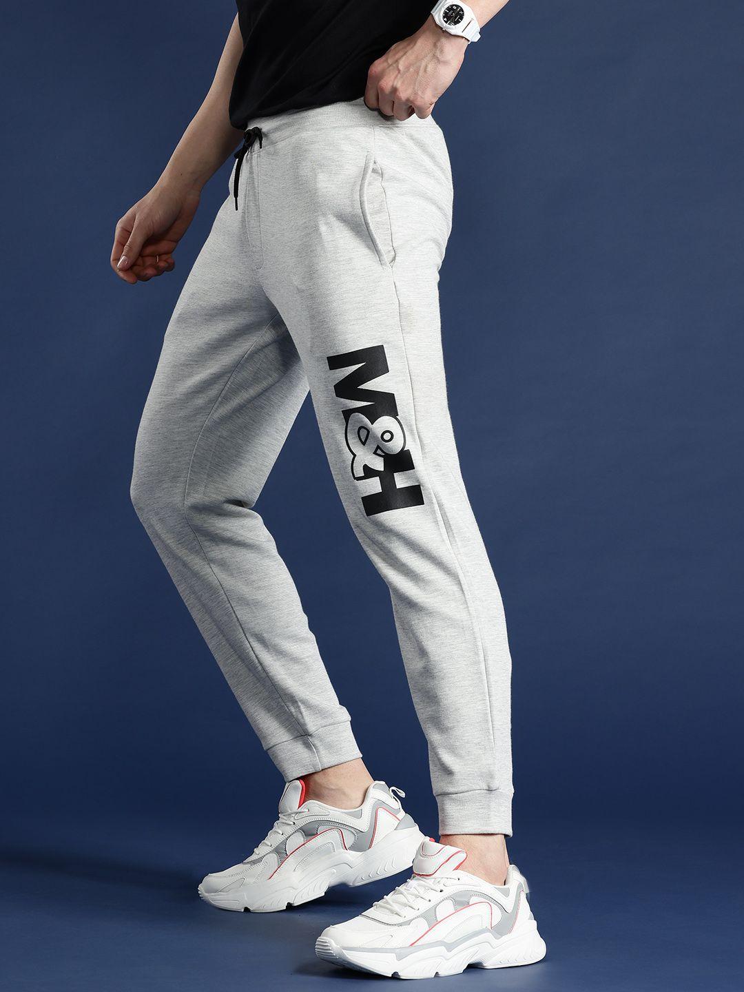 mast & harbour men typography print regular fit joggers