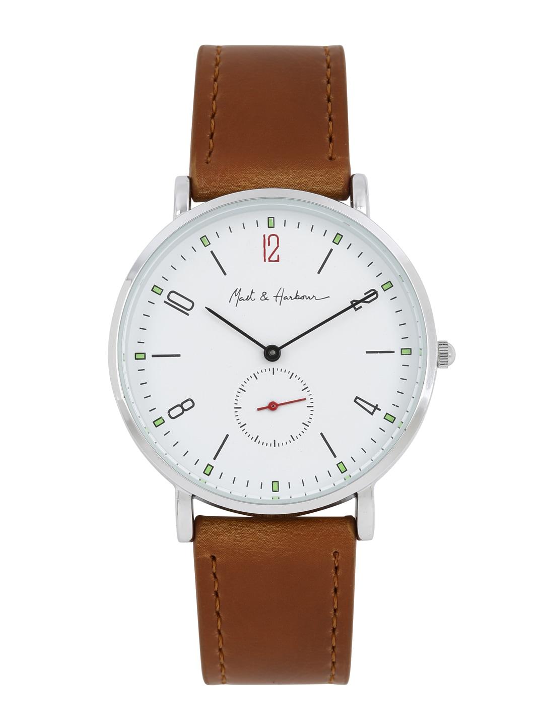 mast & harbour men white analogue watch mh8-a
