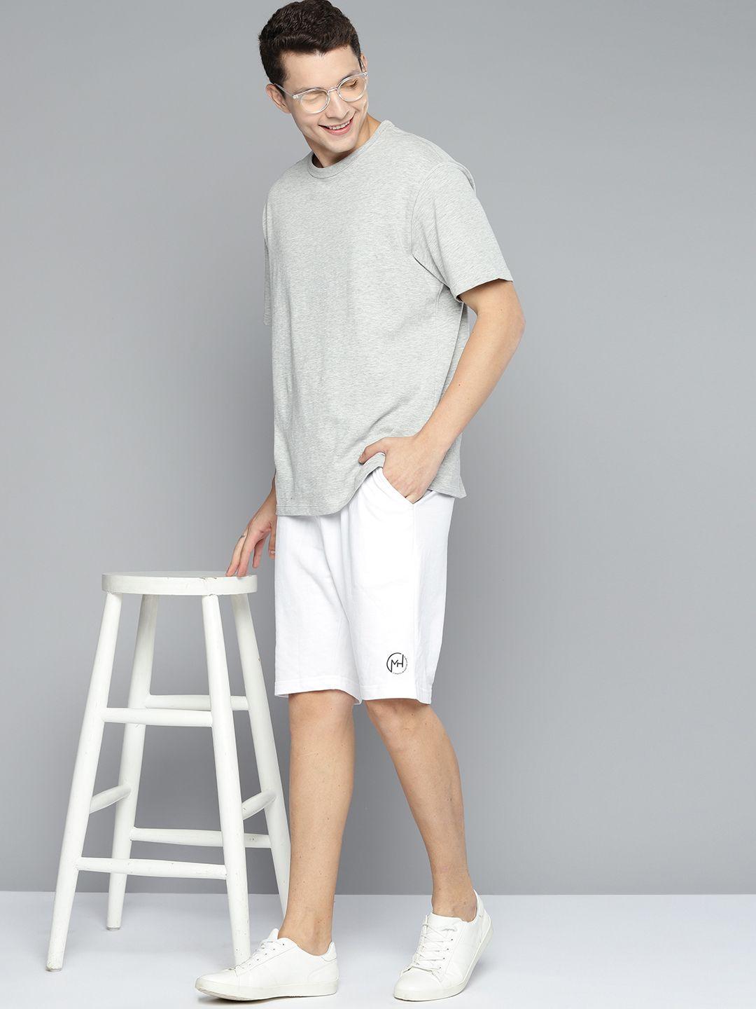 mast & harbour men white solid shorts