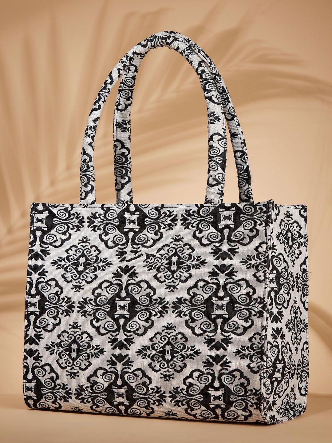 mast & harbour multicoloured ethnic motifs printed oversized tote bag