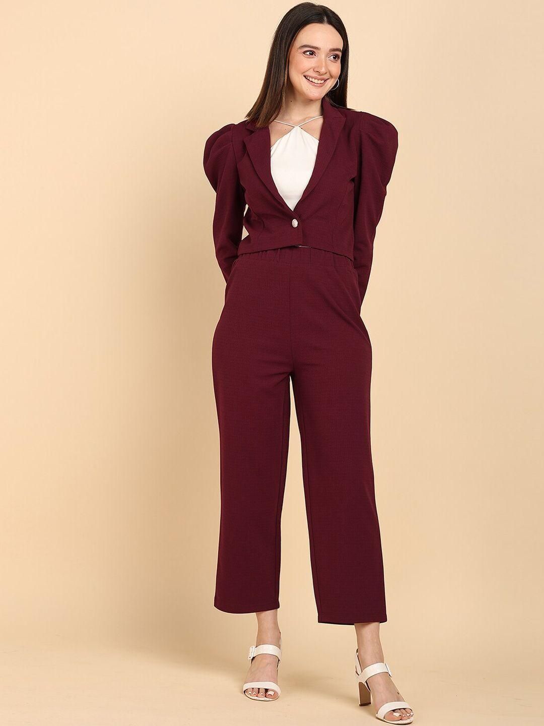 mast & harbour notched lapel coat with trousers co-ords