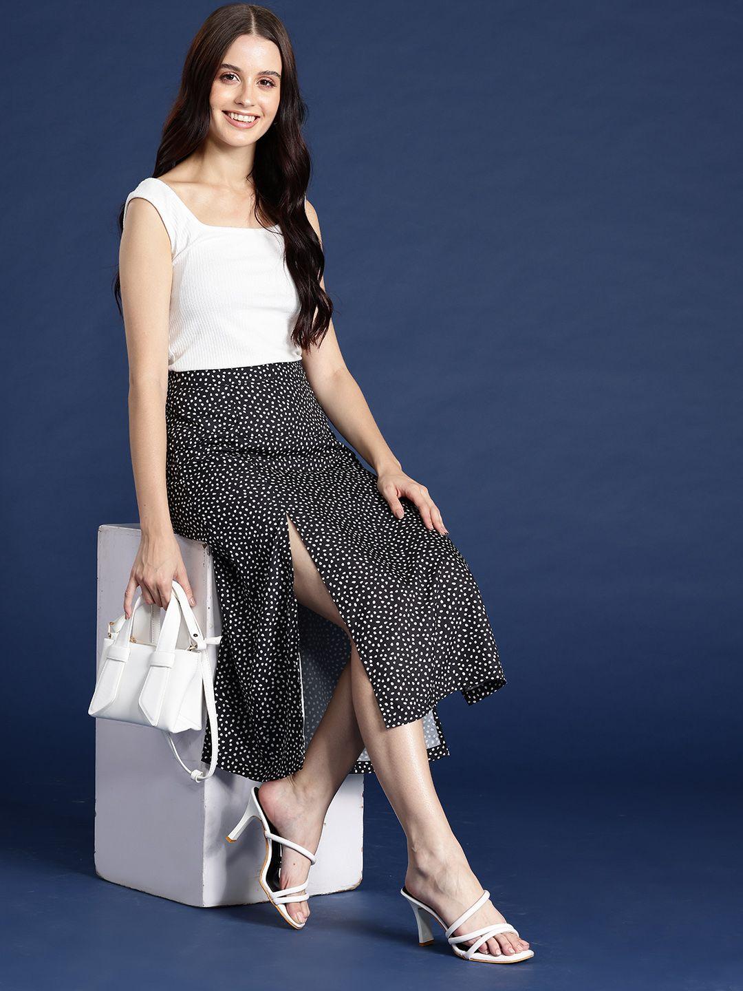 mast & harbour printed a-line midi skirt