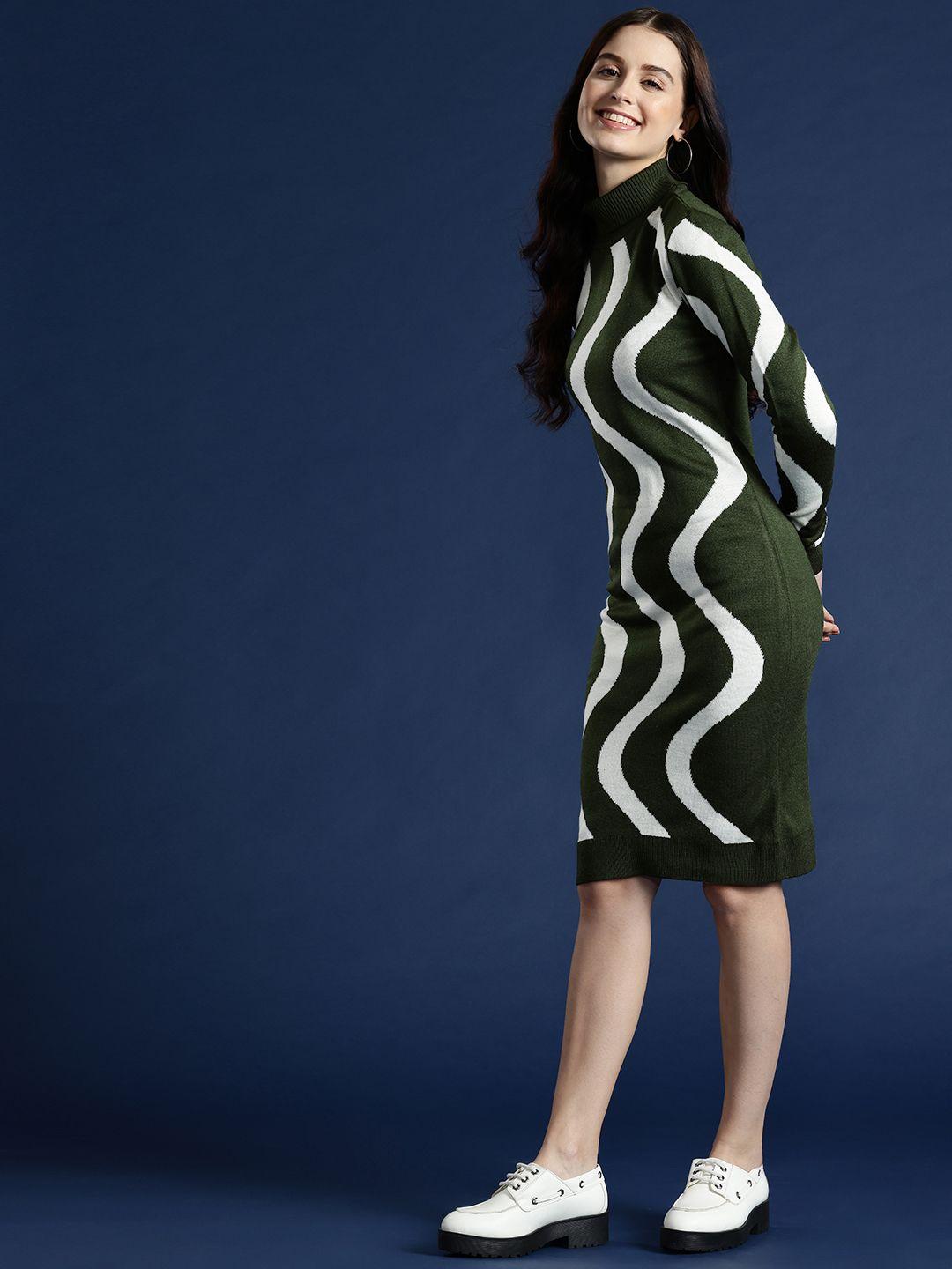 mast & harbour printed bodycon sweater dress